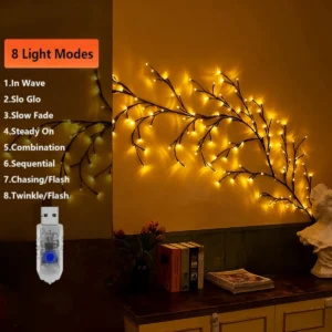 1 Piece USB Powered Willow Vine Fairy Lamp
