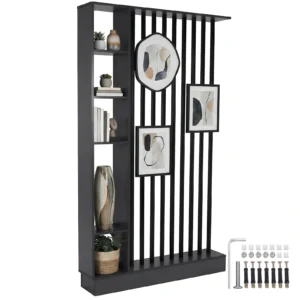 Partition Screen with Storage Shelves